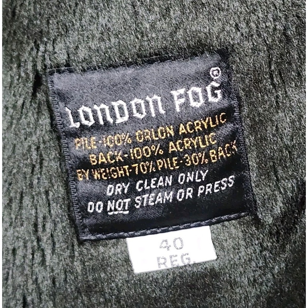 Vintage London Fog Mens 40 Tan Cargo Utility Field Jacket Chore Coat Fur Lining - Picture 3 of 6